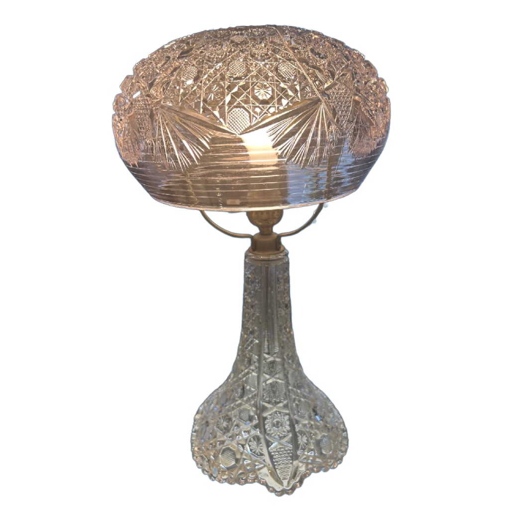 Antique Pressed Glass Parlor Lamp (1 of 4)