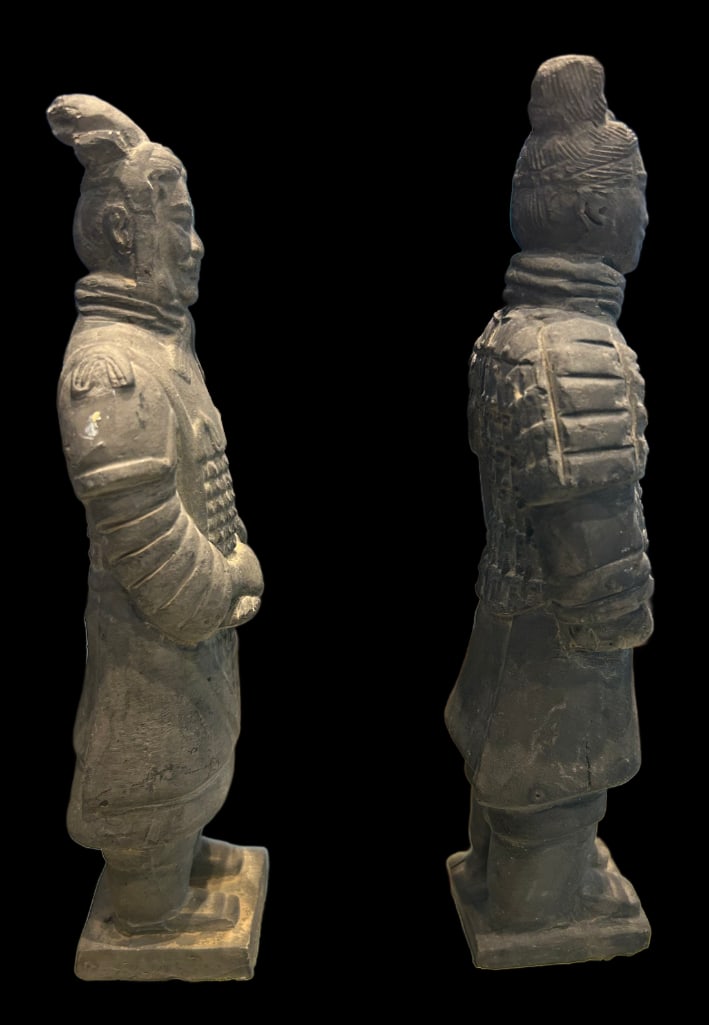 Pair Clay Replica Terracotta Warriors - 5
