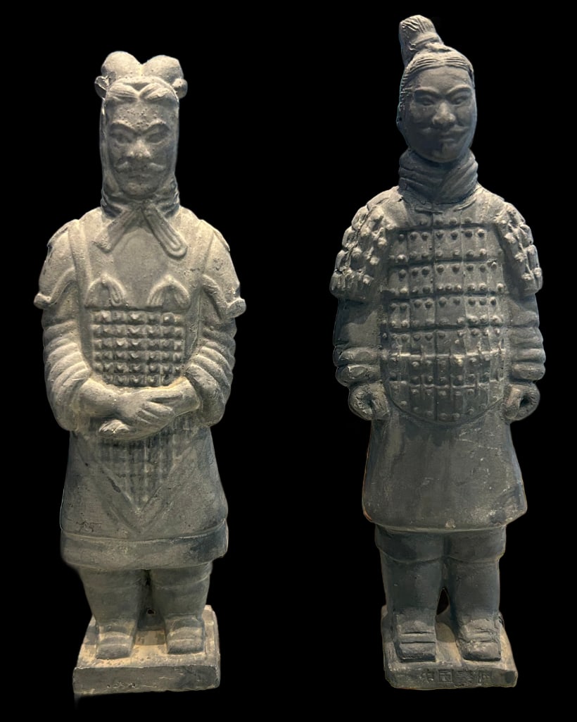 Pair Clay Replica Terracotta Warriors - 6