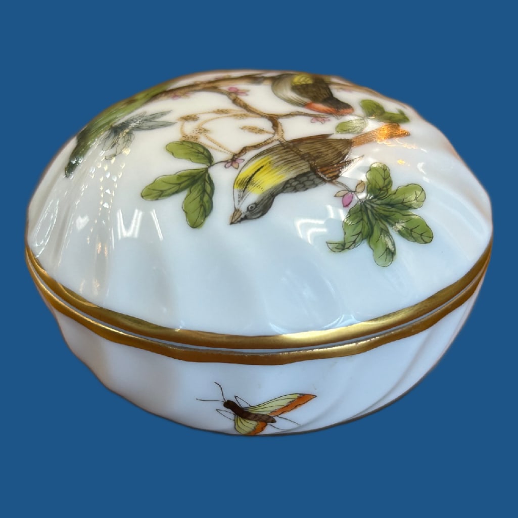 Herend Rothschild Bird Pattern Ring Box - 3