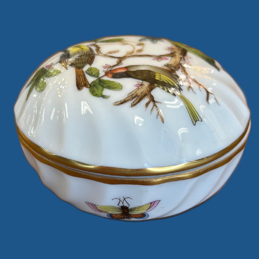 Herend Rothschild Bird Pattern Ring Box - 4