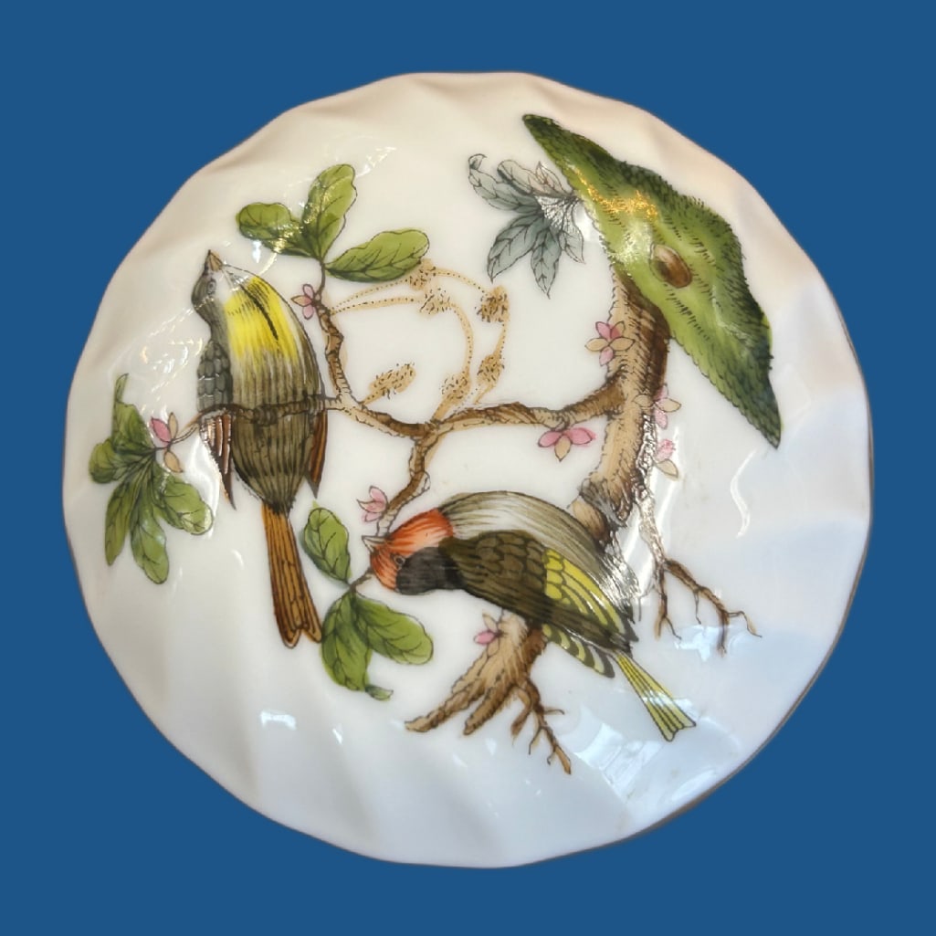Herend Rothschild Bird Pattern Ring Box - 5