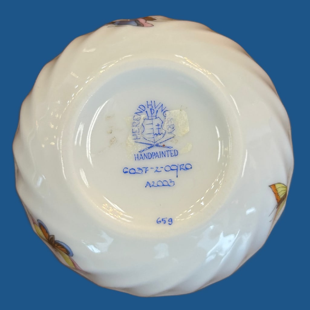 Herend Rothschild Bird Pattern Ring Box - 7