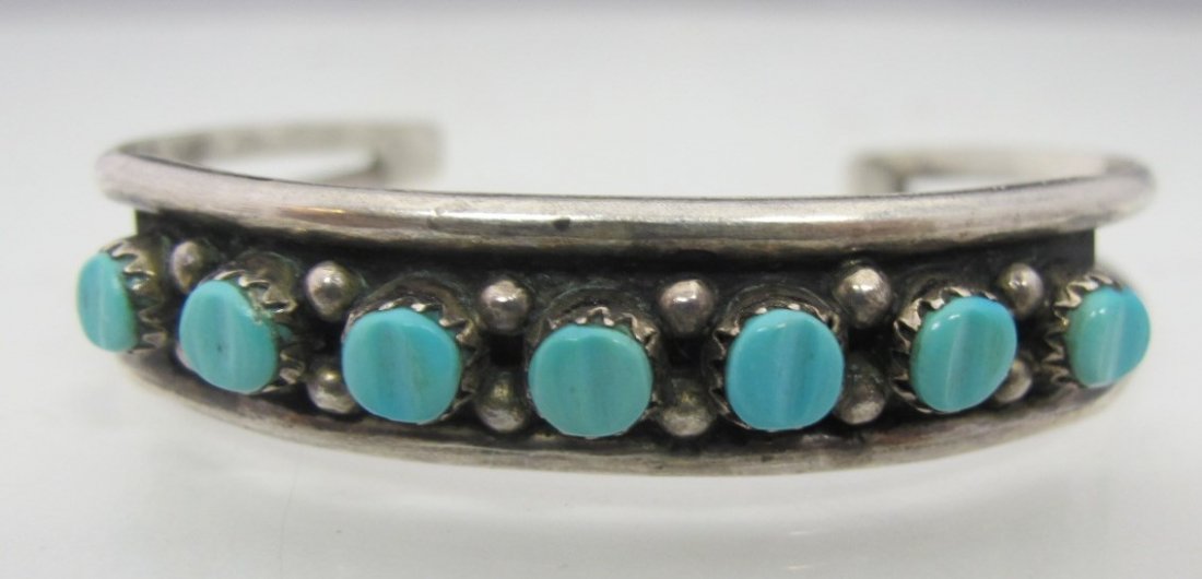 Sterling & Turquoise Cuff Bracelet: Sterling & Turquoise Cuff Bracelet