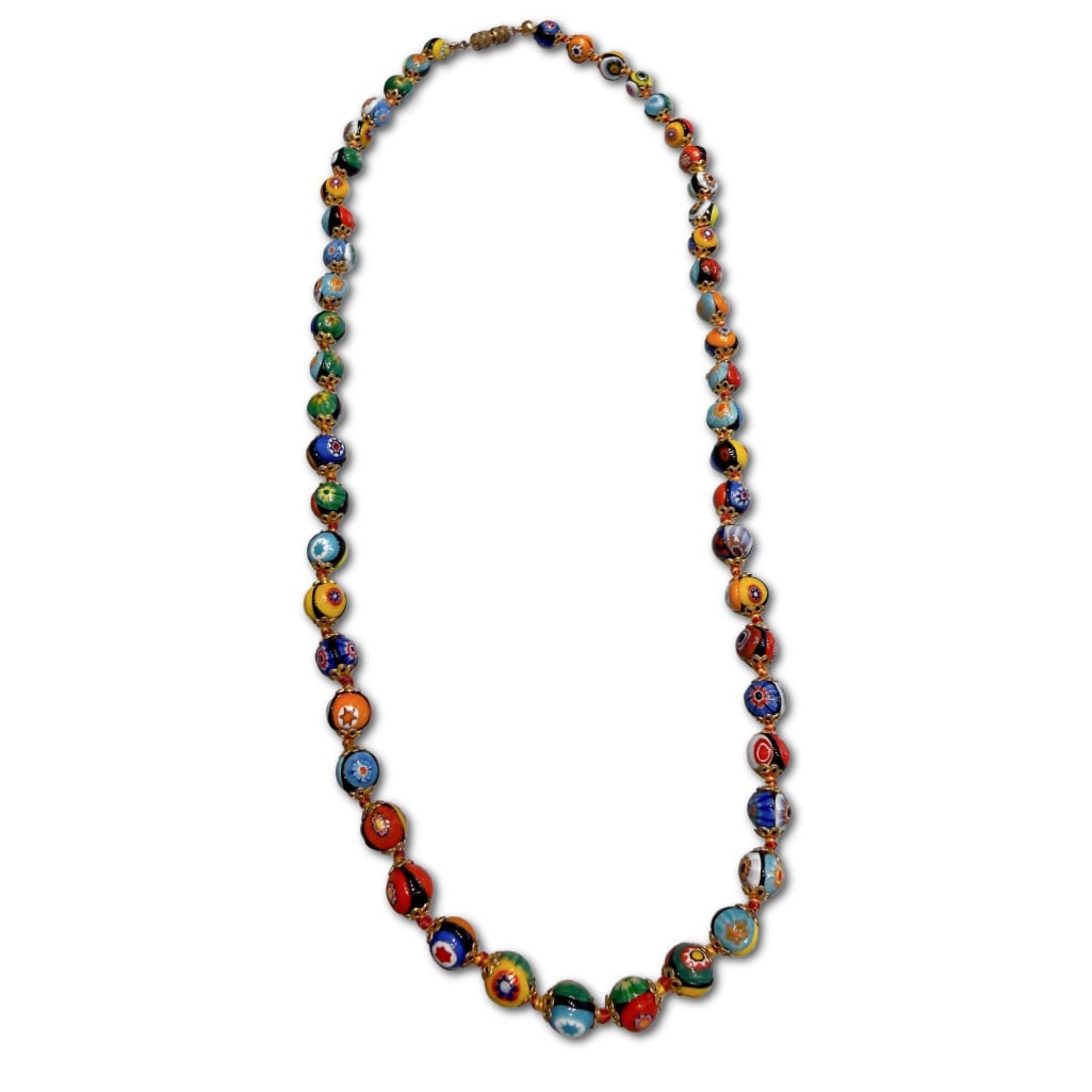 Italian Murano Milliefiori Necklace (1 of 2)