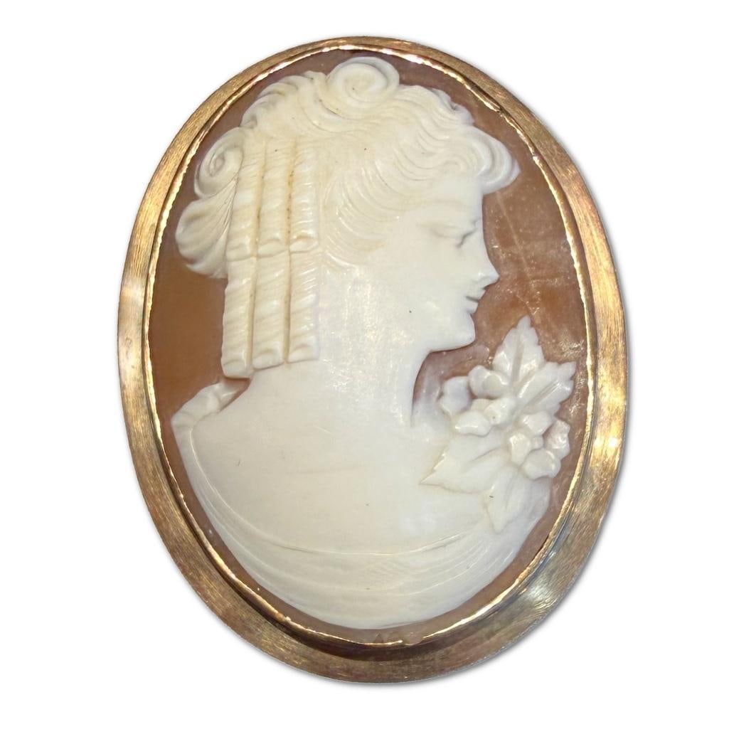 14k YG Antique Cameo Brooch (1 of 2)