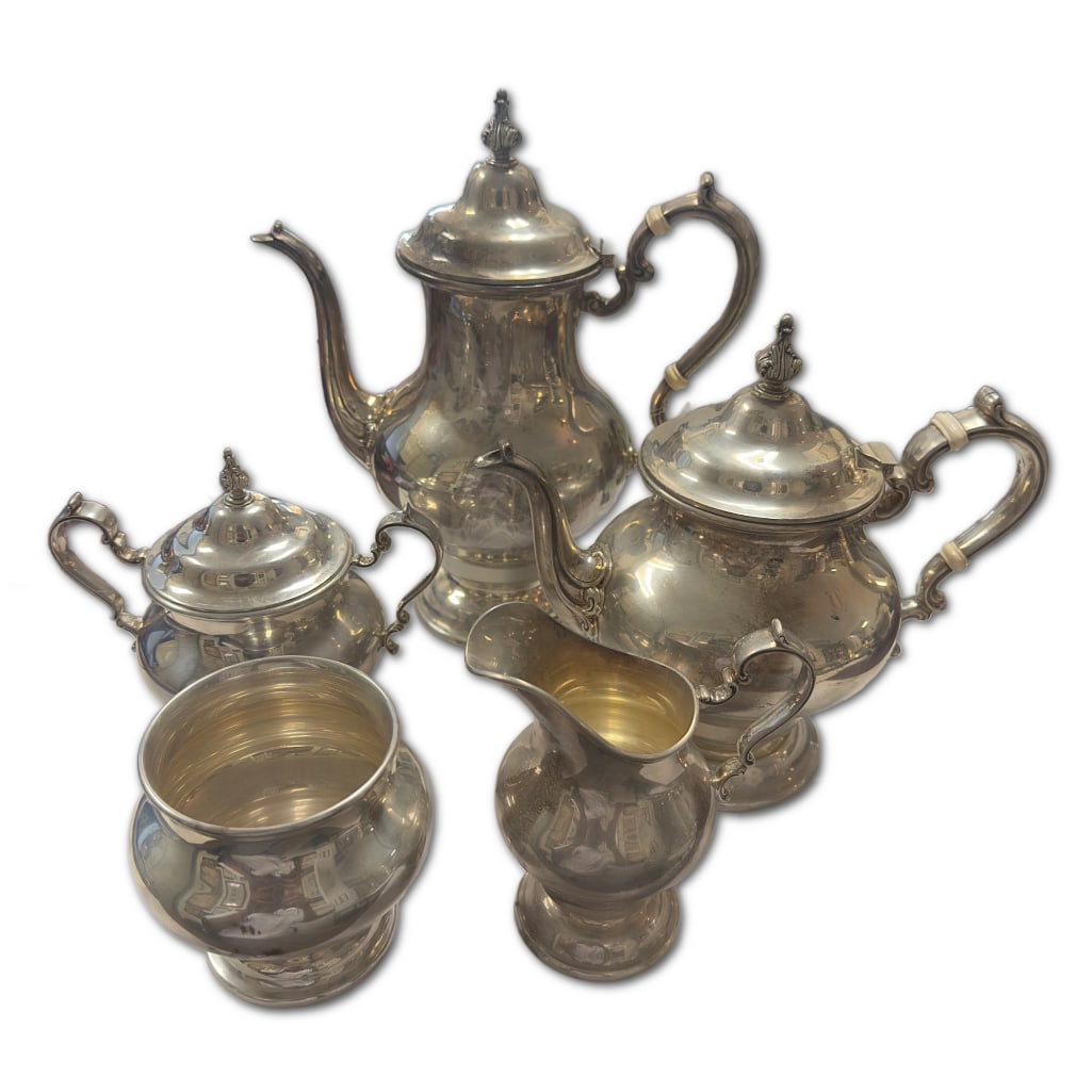 5 Piece Gorham Sterling Silver "Puritan" Coffee Tea Set (1 of 16)