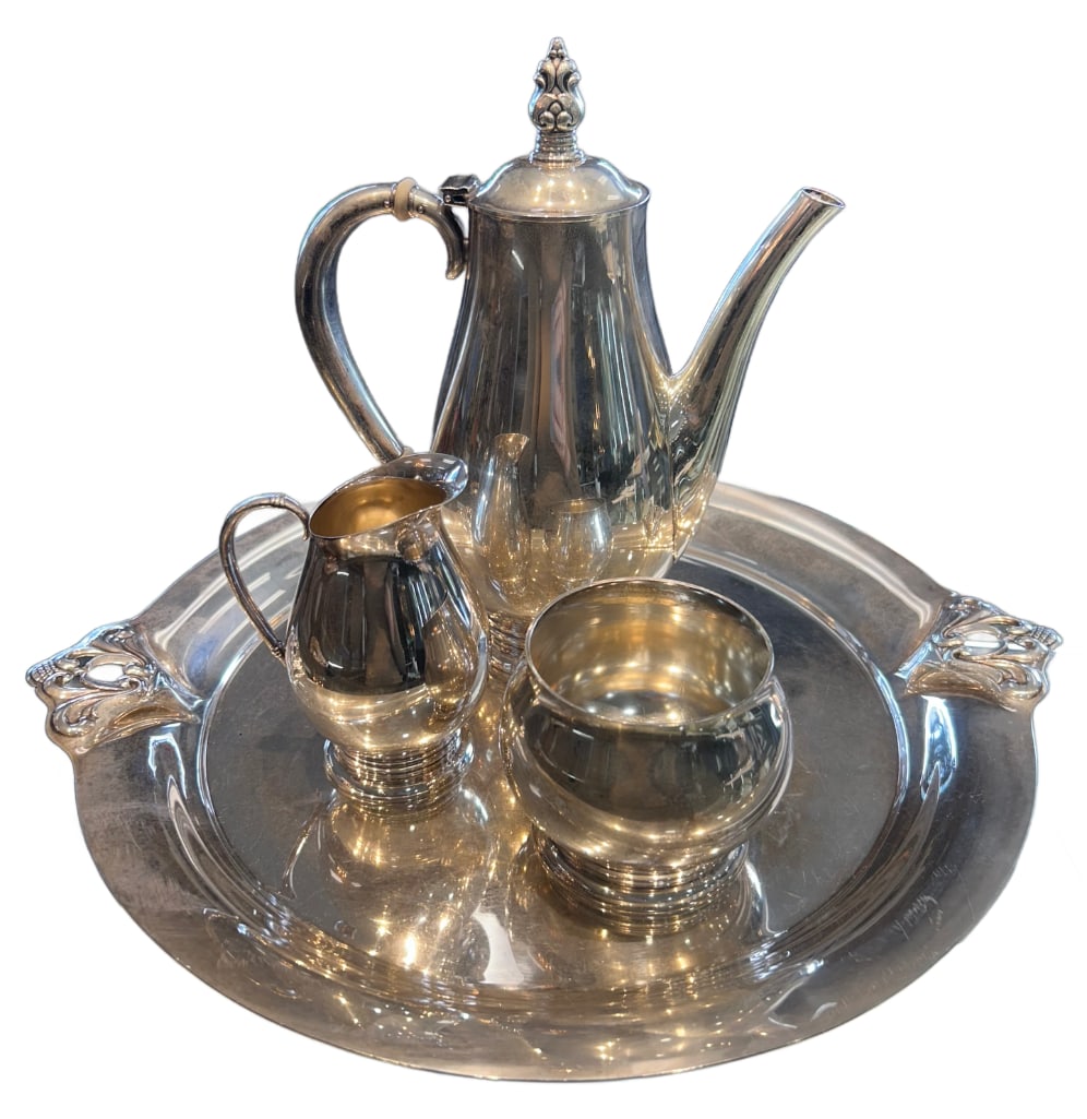 Royal Danish International Sterling Silver Four-Piece Tea Service (1 of 20)