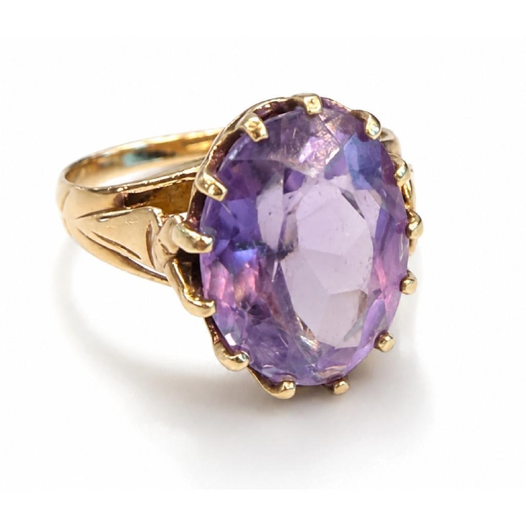 14k Rose Gold Amytheyst Ring (1 of 1)