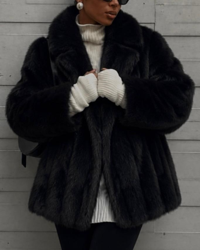 Vintage Dyed Black Fox Fur Coat from the Scandinavian Fur Company (1 of 5)