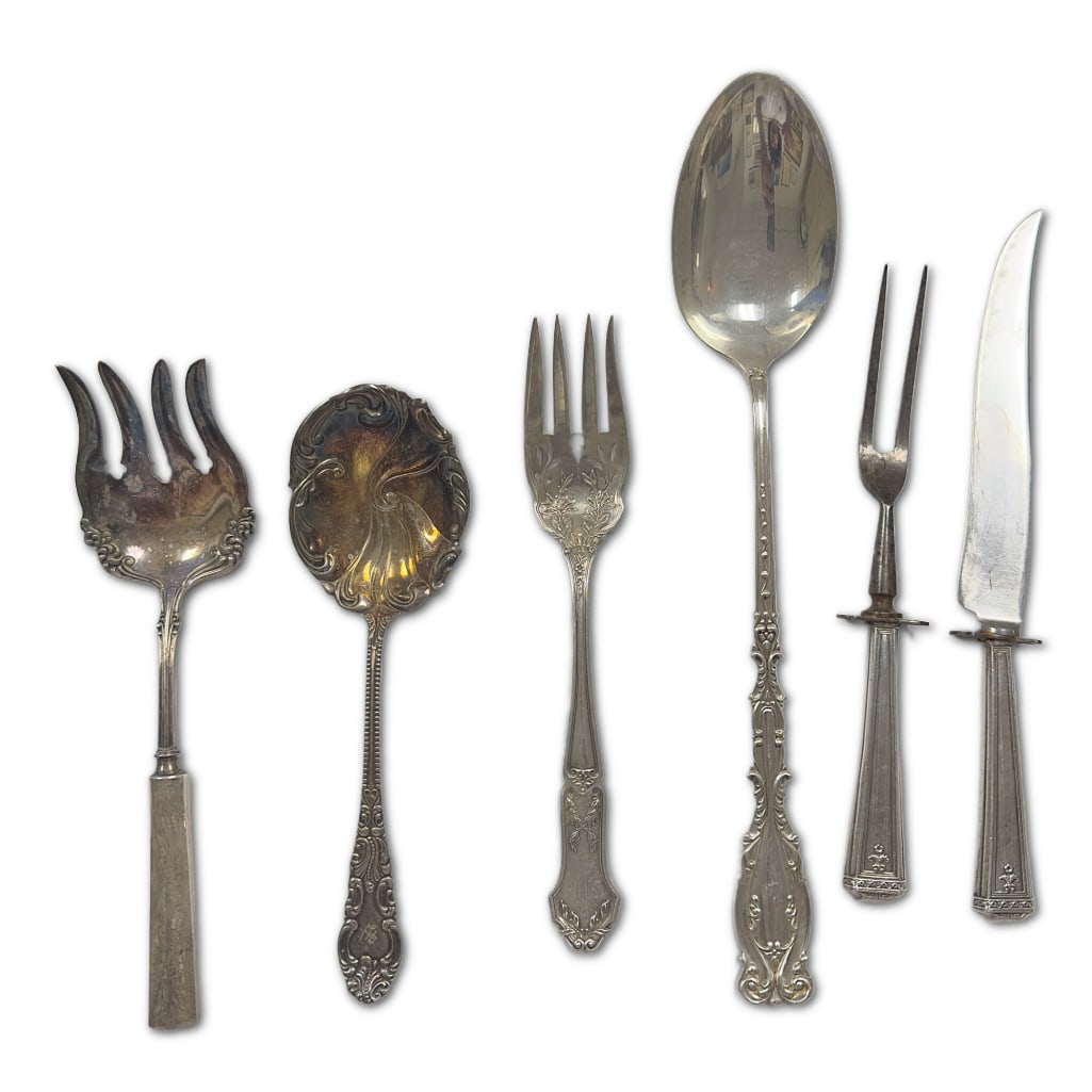 6 Piece Collection of Sterling & Plated Flatware (1 of 18)