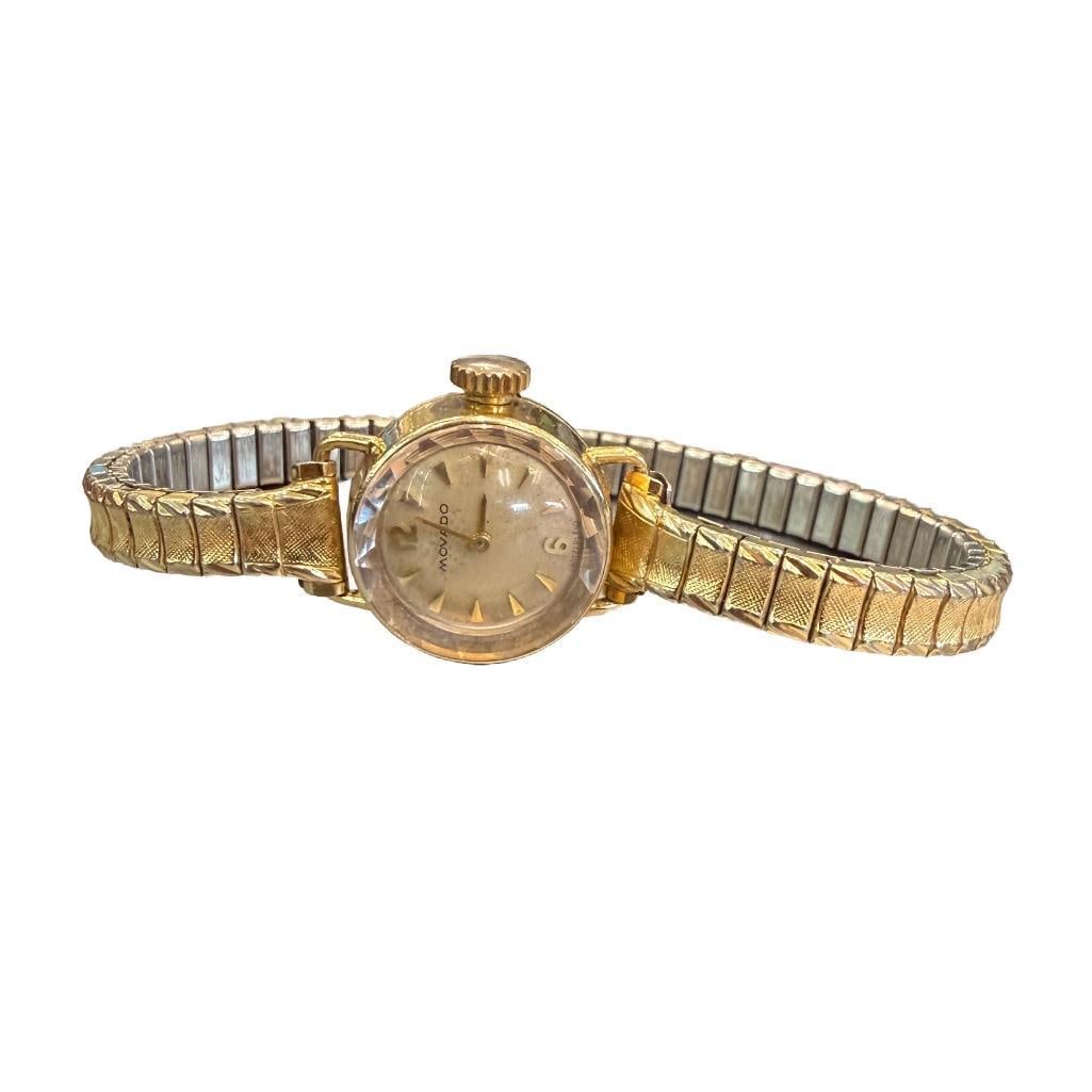 Mid Century Movado 14k Gold Case Ladies Wristwatch (1 of 2)