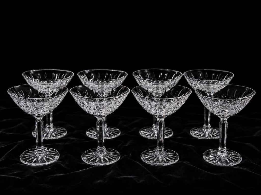 Collection of Irish Waterford Crystal Kenmare Champagne Coupe Glasses (1 of 2)