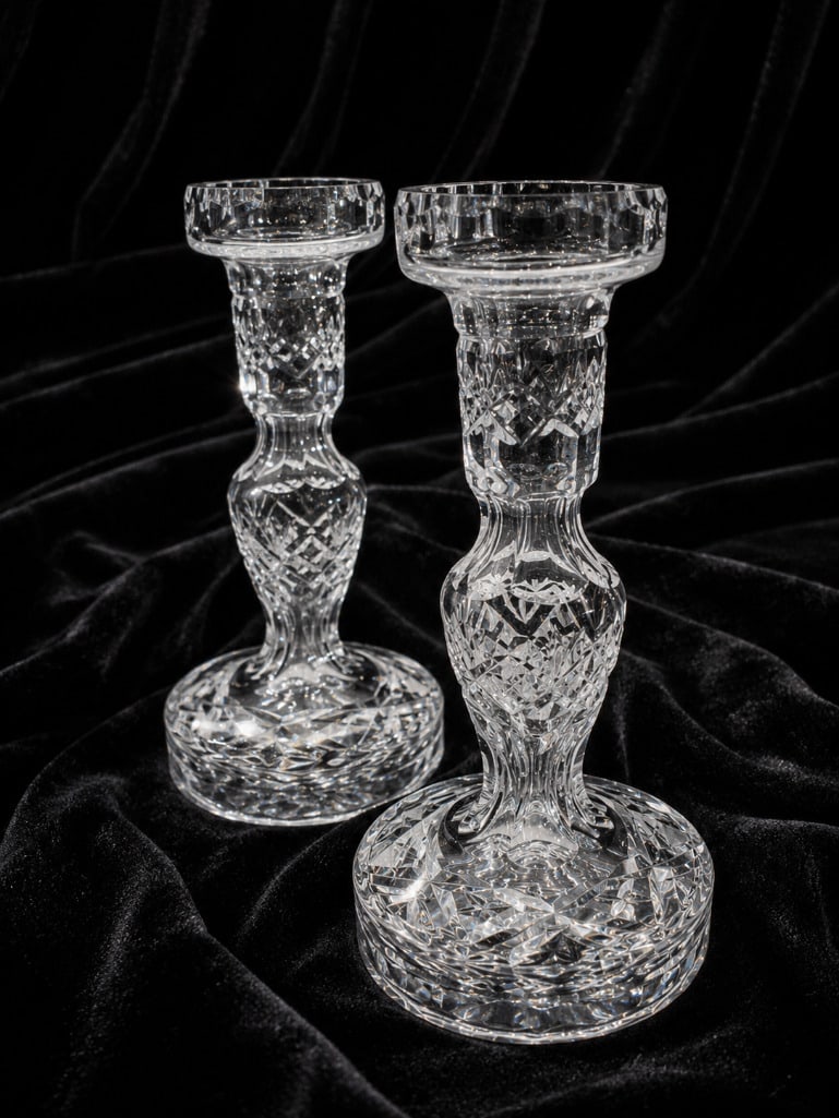 Pair of Irish Waterford Crystal Candlesticks (1 of 2)