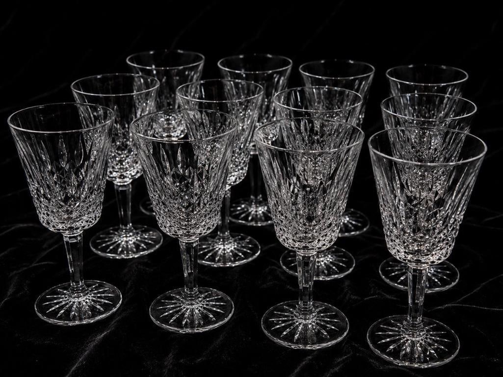 Collection of Irish Waterford Crystal Lismore Pattern Wine Goblets (1 of 2)