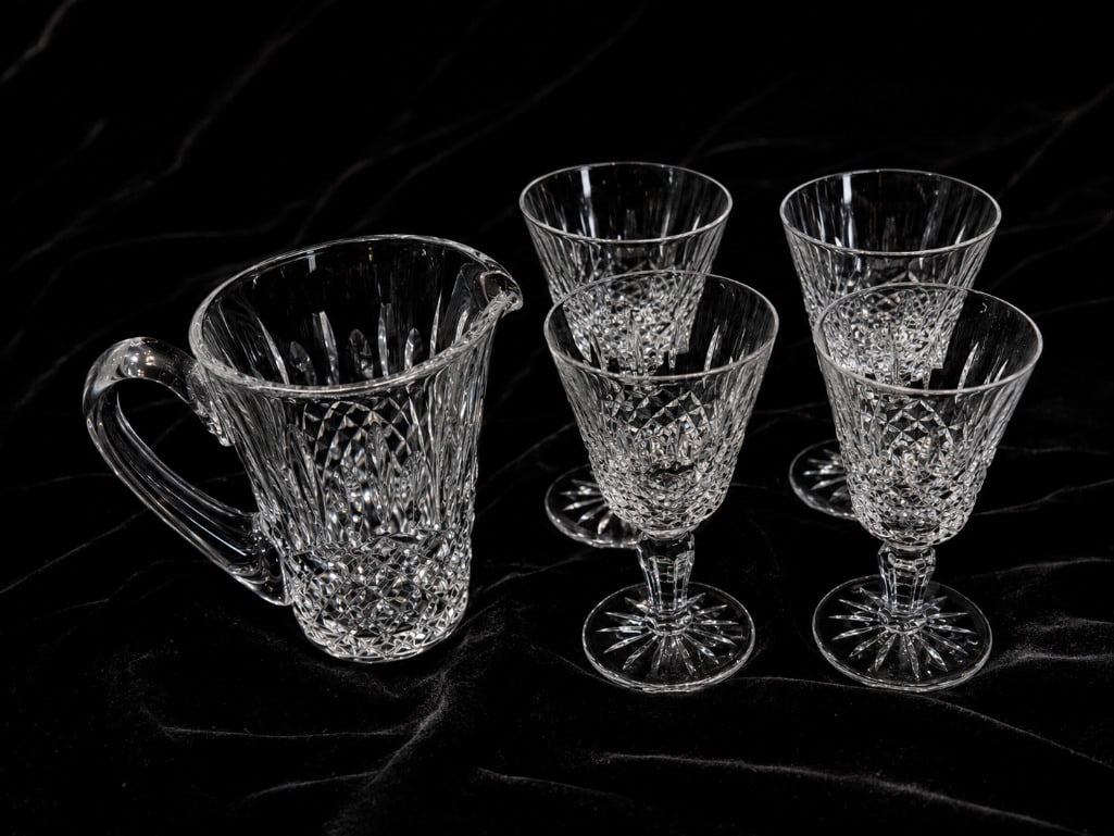 Irish Waterford Crystal Water Goblet & Pitcher Set (1 of 4)