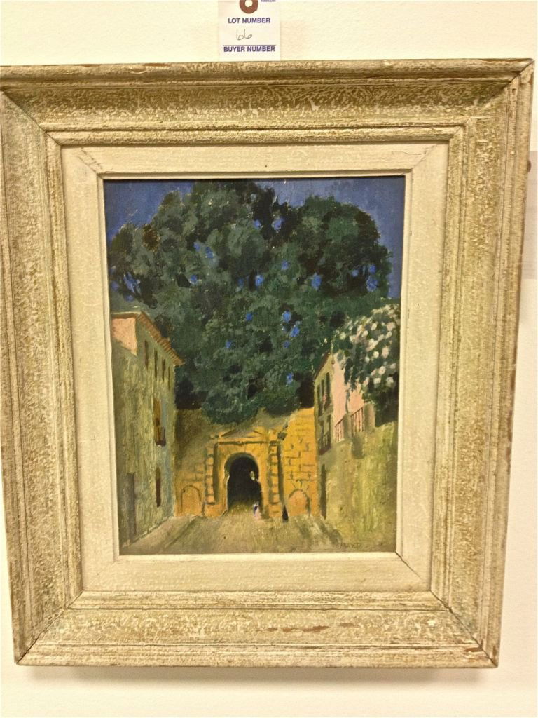 Untitled by Maurice Denis Oil on Board 18 3/4" x 16" I: Untitled by Maurice Denis Oil on Board 18 3/4" x 16" Including Frame. 12" x 15 1/2" unframed. Maurice Denis was born in Granville, France in 1870. He was a school friend of Vuillard and Roussel; also