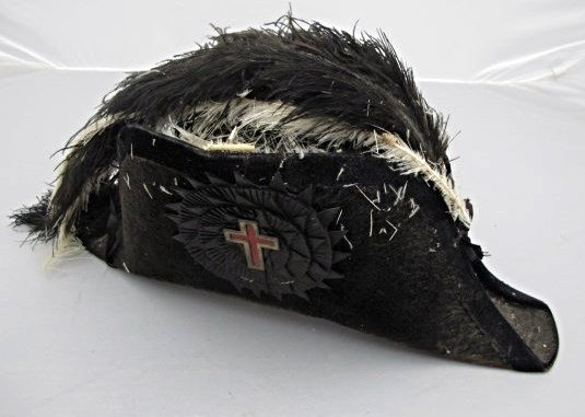 Masonic Order Formal Hat, by Melton Hatter to the Queen: Melton Hatter to the Queen, H.R.H. Prince of Wales and H.I.M. Napoleon the Third, 154 Regent Street, London, Masonic Order Hat