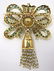 Vintage 18K Pearl, Emerald and Diamond Brooch - 3