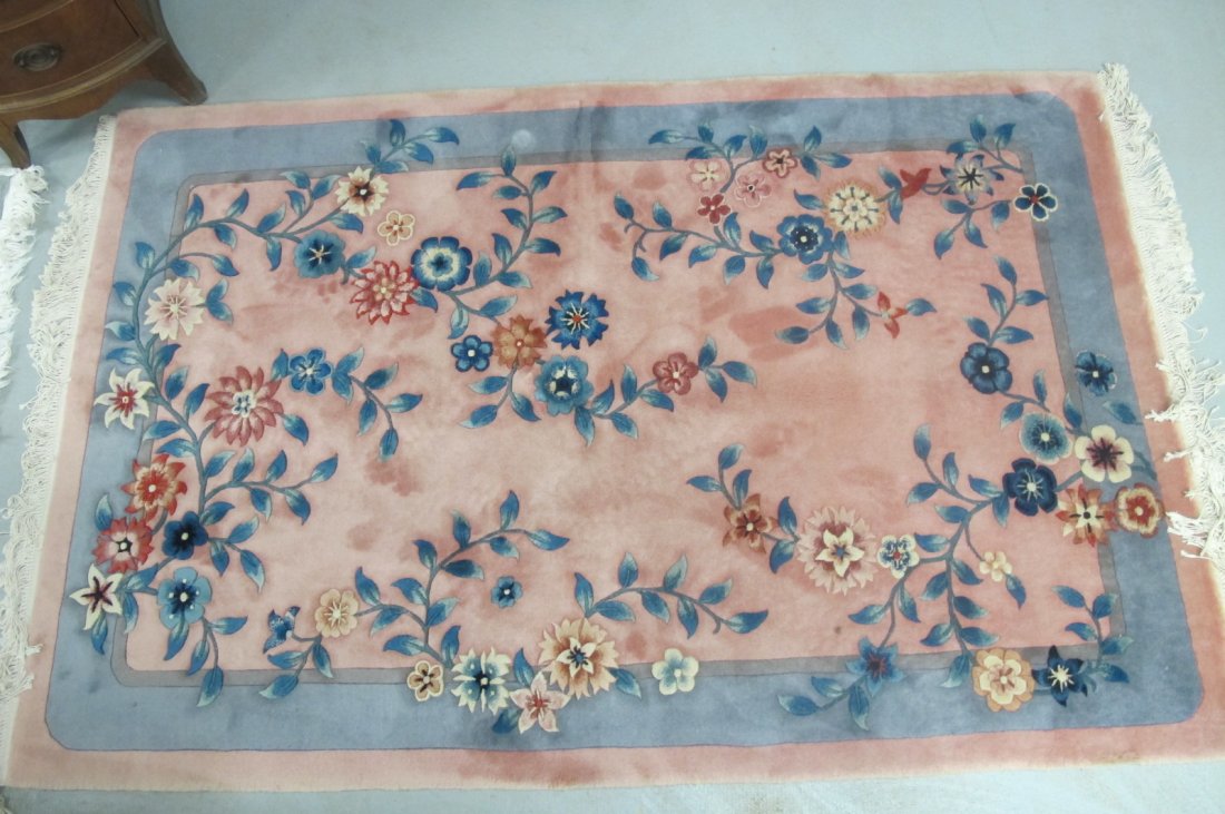 Art Deco Style Chinese Rug, 3.9x5.9: Art Deco Style Chinese Rug, 3.9x5.9