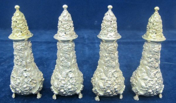 Sterling Silver Stieff & Co. Set of Four Silver Floral (1 of 2)