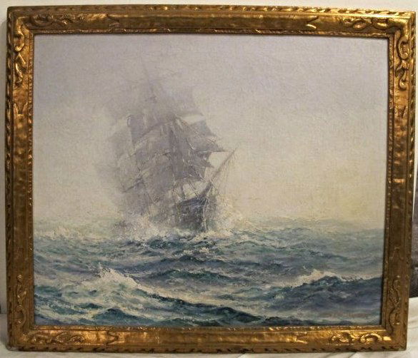 Ship Emerging from the Fog by Theodore Victor Carl (1 of 3)