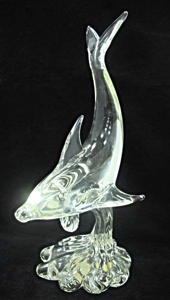 Murano Art Glass 15" Dolphin, Italy: Murano Art Glass 15" Dolphin, Italy
