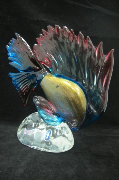 9 1/2" Murano Art Glass Fish (1 of 3)