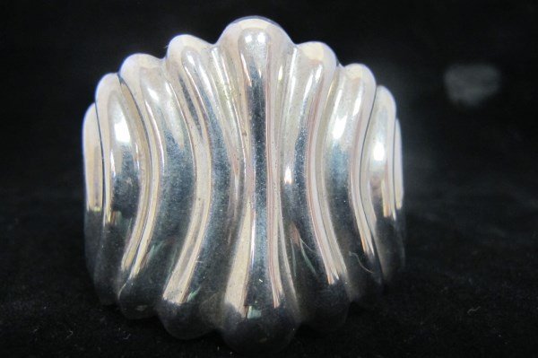 Mexican Sterling Silver Cuff Bracelet, Stamped Mexico (1 of 3)