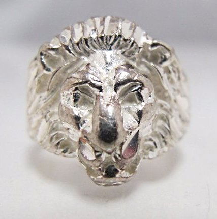 Sterling Silver Lion Ring, Size 7 1/2 (1 of 3)