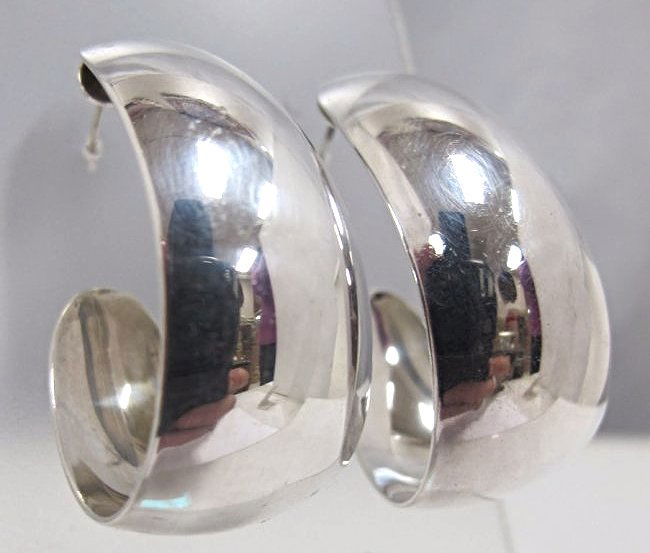 Large Sterling Silver Drop Earrings (1 of 3)