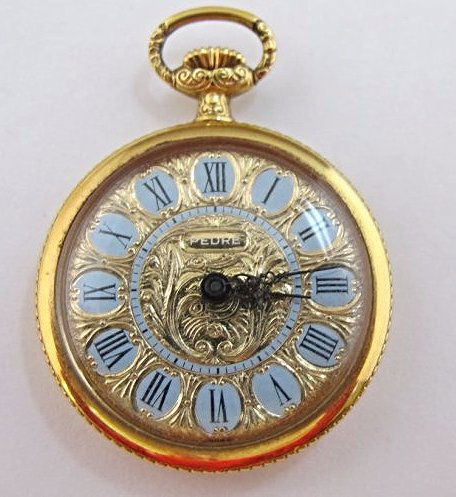 Vintage Ladies 17 Jewel Pedre Pocket Watch