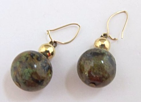 14K Stone Drop Earrings (1 of 2)