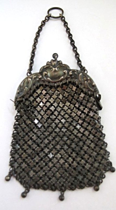 Miniature German Sterling Mesh Bag (1 of 3)