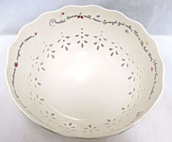 Lenox A Proper Tea Berry Bowl, 4" Pierced by Susan: Lenox A Proper Tea Berry Bowl, 4" Pierced by Susan Branch Designer, in Original Box