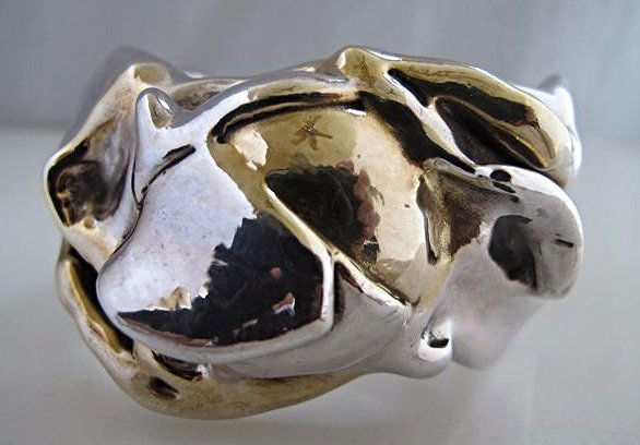 Large Sterling Silver Cuff Bracelet (1 of 4)