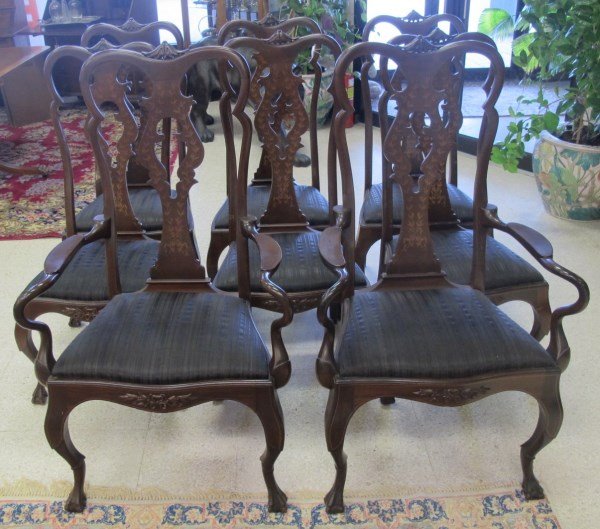 Set of 8 19th/Early 20th Century Queen Anne Chippendale (1 of 4)