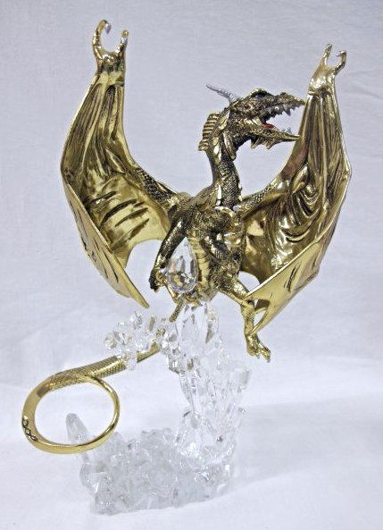 Dragon! Guardian of the Crystal Cave by Michael Whelan,: Dragon! Guardian of the Crystal Cave by Michael Whelan, Franklin Mint, 12 1/2" tall
