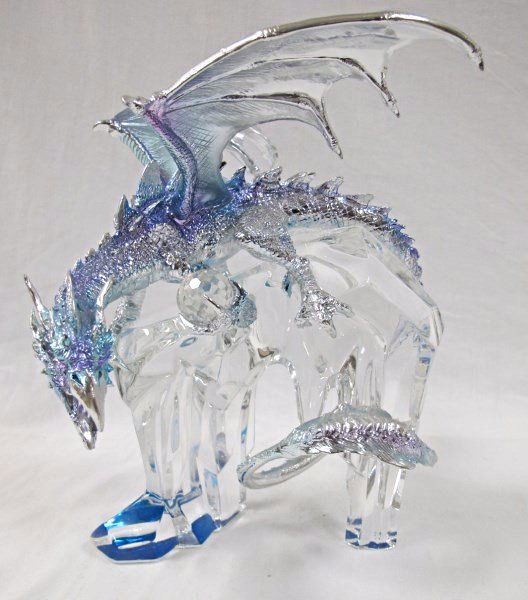 Dragon! Lord of the Icy Realm Sculpture by Mike Whelan,: Dragon! Lord of the Icy Realm Sculpture by Mike Whelan, Franklin Mint , 10" tall