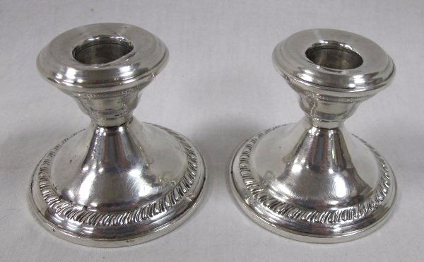 Pair of Weighted Sterling Silver Candlesticks, 2 1/2" (1 of 2)