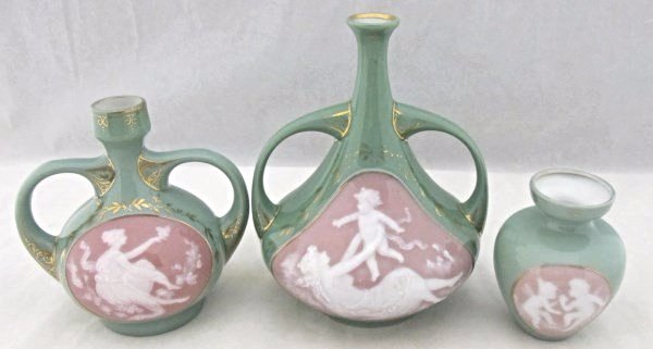Pate-Sur-Pate Heubach Art Nouveau Porcelain Double (1 of 8)