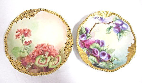 Two (2) Hand Painted T&V Limoges France Plated, Signed (1 of 1)