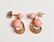 Pair of Chinese 14K Gold & Coral Earrings