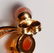 Pair of Chinese 14K Gold & Coral Earrings - 3