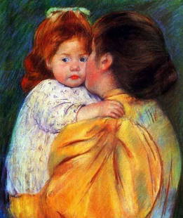 Cassatt "Maternal Kiss": High Quality Giclee' measuring approx. 16x20. The work is plate signed and in mint condition. Very low opening bid.