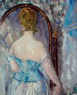 Manet "Before the Mirror": High Quality Giclee' measuring approx. 16x20. The work is plate signed and in mint condition. Very low opening bid.