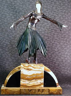 "Starlight Dancer" Chiparus bronze and ivory sculpture: Bronze and Ivory sculpture "Starlight Dancer" after Chiparus.The work presents a unique opportunity for anyone to possess a classic work of art. Ivory intricately hand carved. Bronze is colored