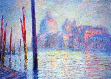 Monet " Canal Grand": High Quality Giclee' measuring approx. 16x20. The work is plate signed and in mint condition. Very low opening bid.