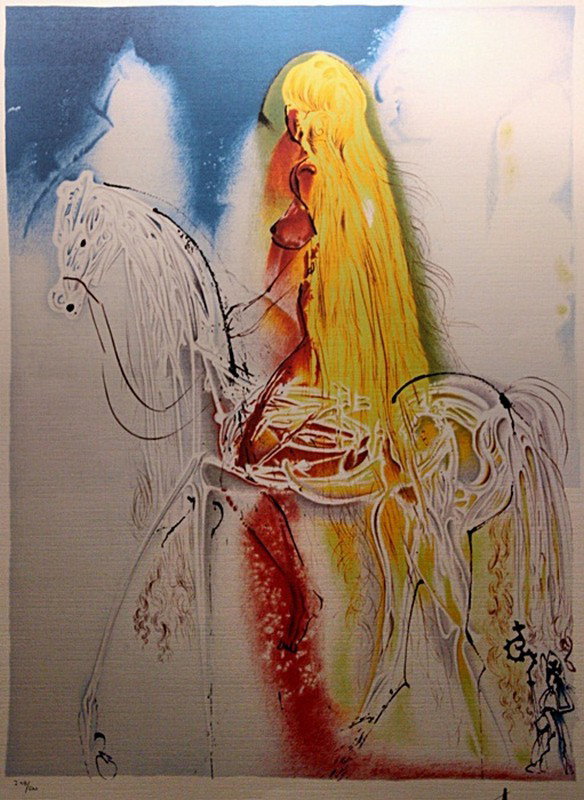 Dali "Picador" Ltd.ed.: Dali Dalinean Horses"Picador".The work is a Limited Edition.Signed and Numbered in pencil.Approx.14x22 (sheet size). Printed on a heavy weight high quality arches type paper. Beautifully framed and ma
