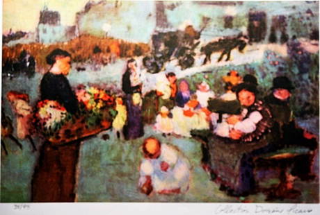 Picasso "The Flower Seller" ltd. Ed.: Picasso "The Flower Seller" .The work is a Estate Approved Limited Edition Giclée. Hand Signed and Numbered in pencil "Collection Domain Picasso".Printed on a heavy weight high quality arches type